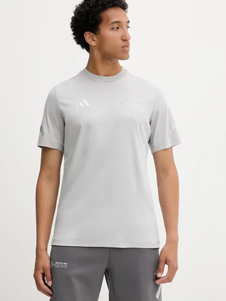 Тениска Adidas Performance с принт сиво