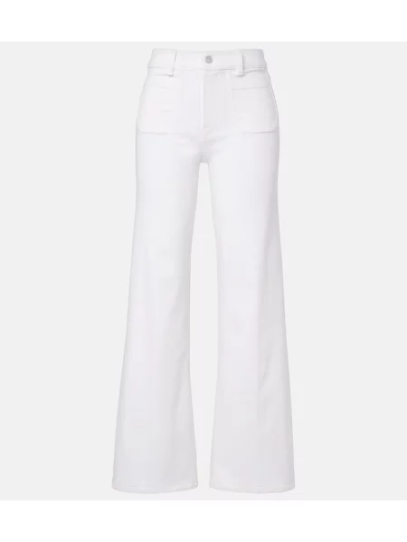 Pantaloni palazzo Frame alb