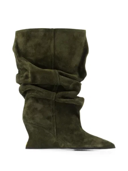 Cizme scurte Balmain cu pană verde