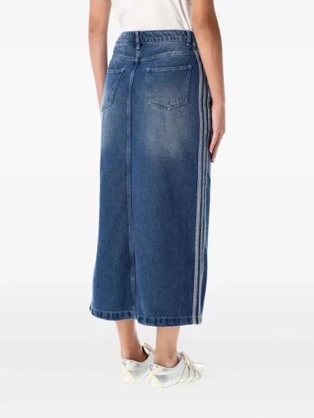 Pantaloni Adidas din fleece cu dungi albastru