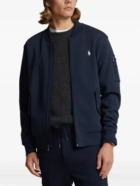 Iš natūralios odos trumpas dryžuotos polo marškinėliai Polo Ralph Lauren pilka