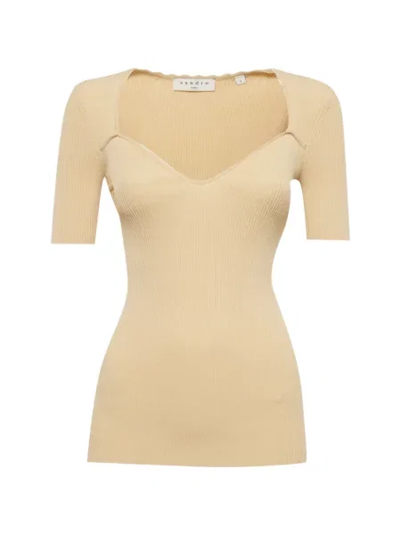 Top Sandro tricotate galben