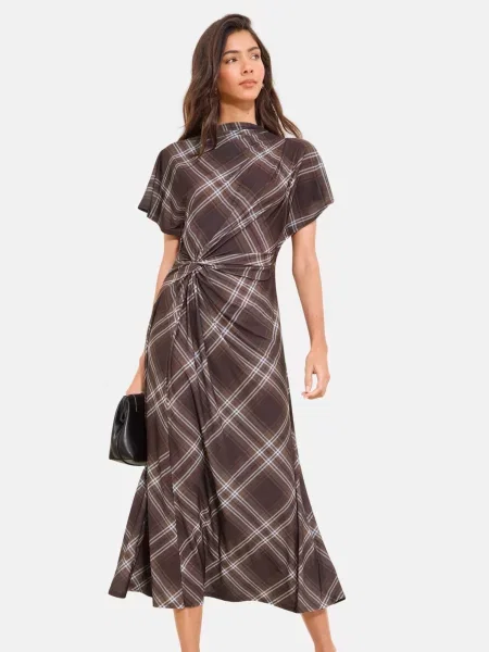 Lipsy Rochie ciocolatiu alb