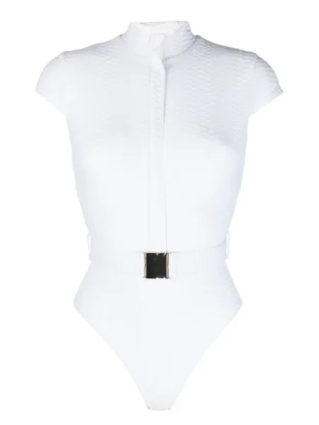 Шапка с козирки Noire Swimwear бяло