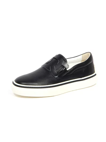 Sneakersy Tod's skórzane wsuwane casual czarne