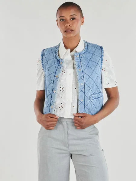 Ujjatlan denim ruha Morgan kék