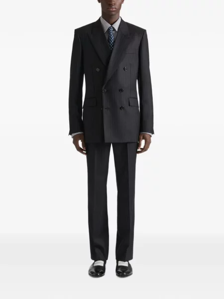 Geacă Givenchy de lână cu dungi negru