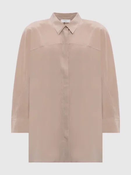 Блуза із шовку Peserico бежева