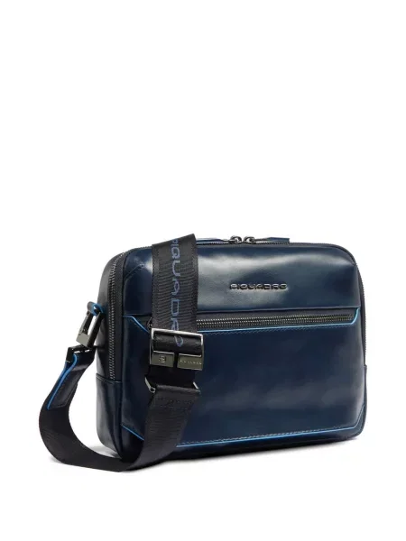 Geanta crossbody Piquadro din piele albastru
