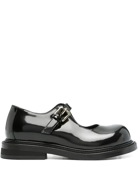 Pantofi cu toc Moschino din piele cu cataramă negru