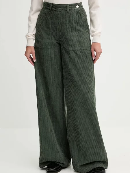 MAX&Co. pantaloni de lat high waist verde