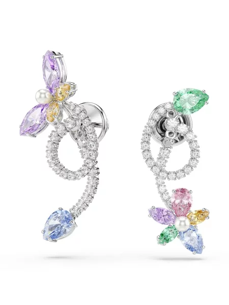 Swarovski uhani kovinski s kristali Swarovski Ariana Grande x Swarovski zelena