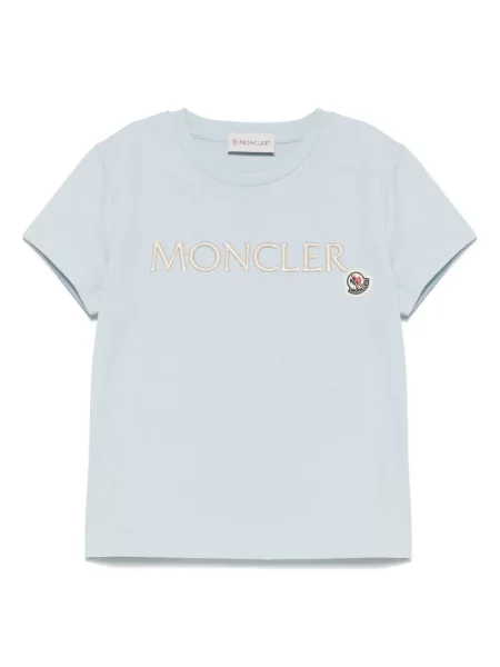 Koszulka dziecięca Moncler Enfant niebieska