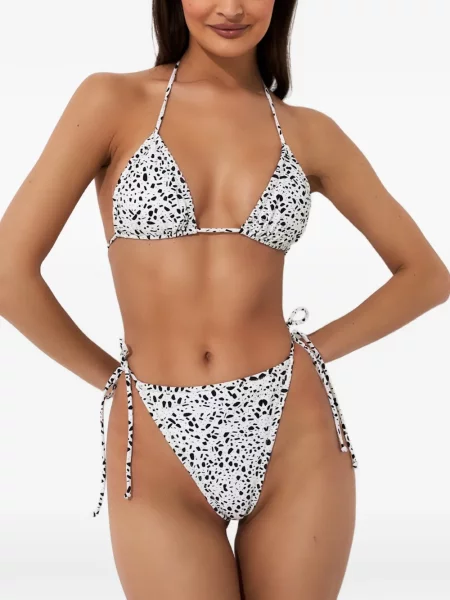 Bikini Reina Olga cu buline alb