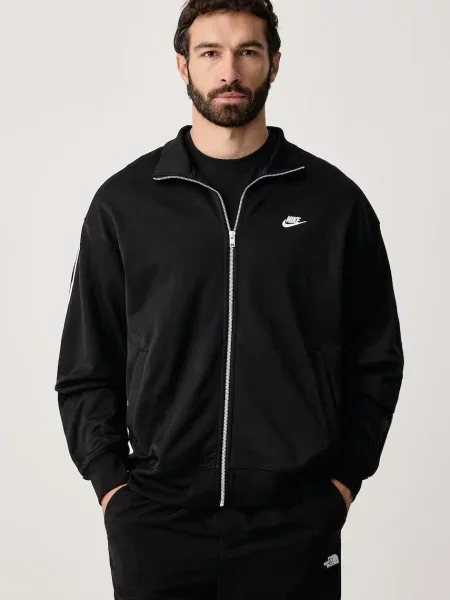 Nike Sportswear ζακέτα με ανδρική με Club μαύρο