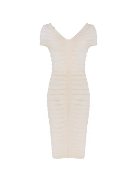 Rochie midi Elisabetta Franchi cu decolteu în V până la genunchi de costum