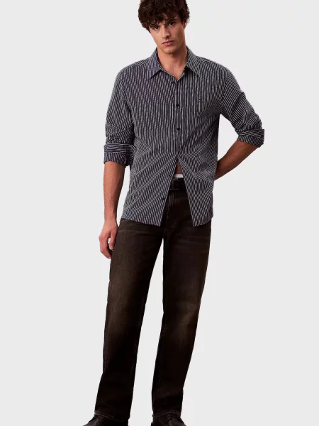 Прямі джинси Calvin Klein Jeans чорні