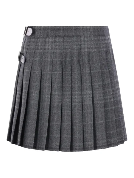 Fustă Balenciaga în carouri gri