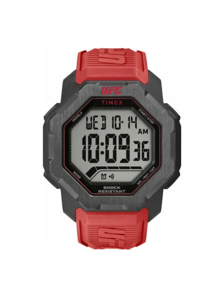 Lniany zegarek Timex czerwony