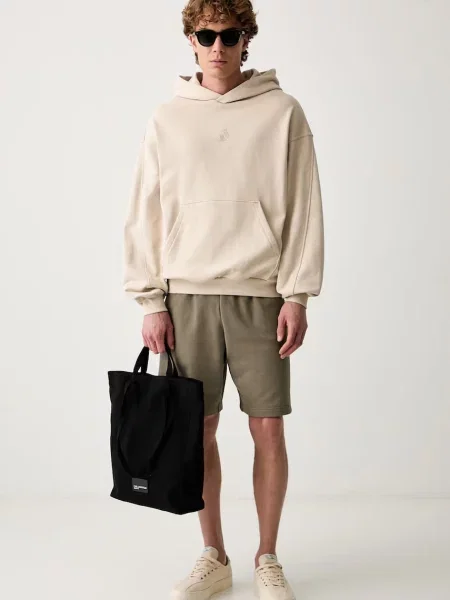 Adidas teplákové šortky pánske béžová