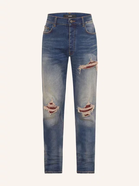 Amiri Džíny V Rozthaném Stylu Úzký Střih rich indigo