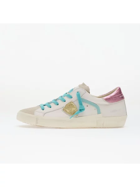 Сникърси Philippe Model Prsx Low Woman Veau Metal/ Blanc Fucsia EUR 40