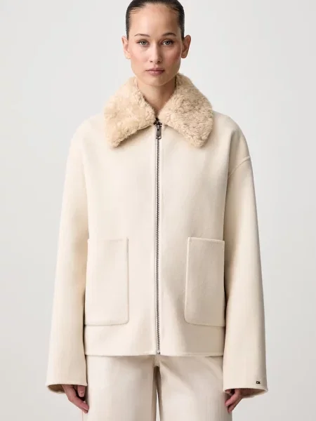 Tommy Hilfiger bunda s vlnou béžová