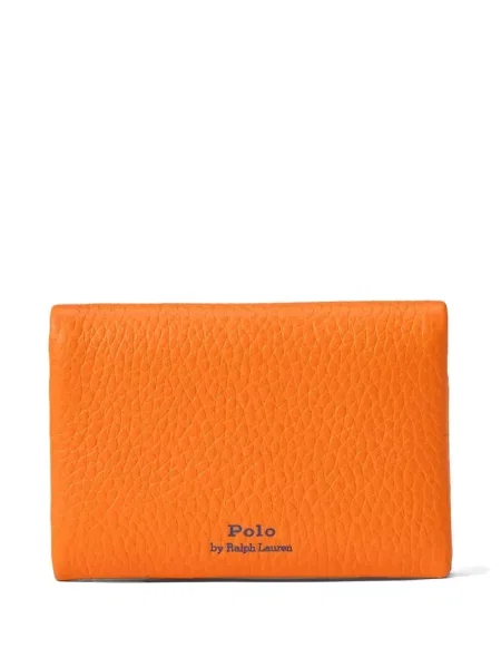 Portofel Polo Ralph Lauren din piele portocaliu