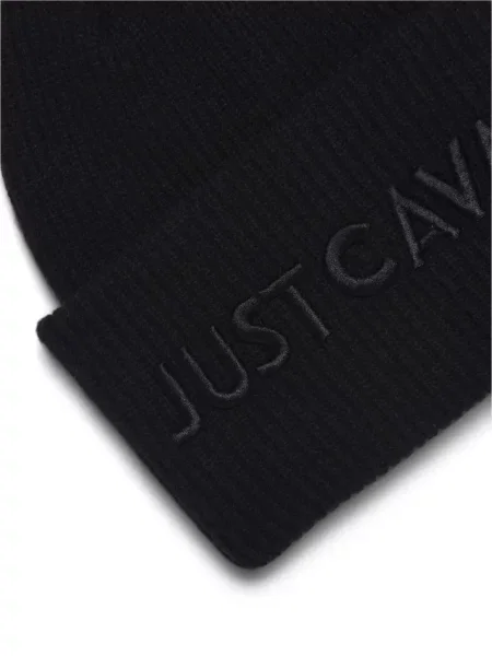Căciulă Just Cavalli cu broderie negru