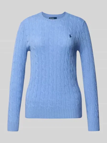 Sweter w kroju regular fit z mieszanki wełny i kaszmiru JULIANNA' Polo Ralph Lauren niebieski