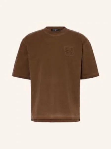 T-Shirt schwarz brązowa