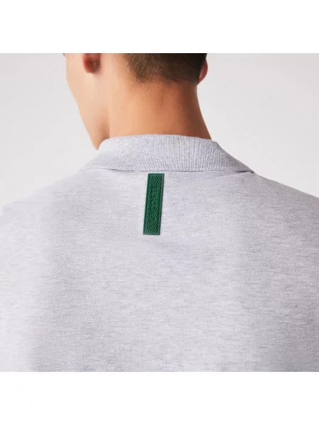 Lacoste Koszulka Polo Slim Fit Z Organicznej Bawełny Stretch Piqué szara