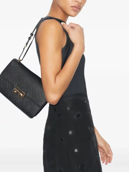Geanta de piele Tory Burch din piele negru