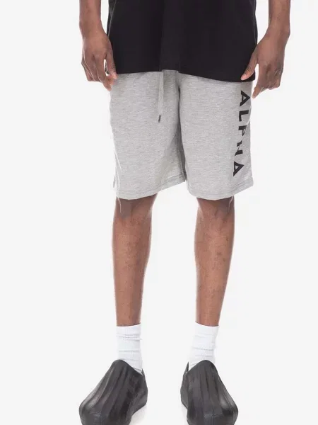 Alpha Industries pantaloni scurți Alpha Jersey bărbați gri