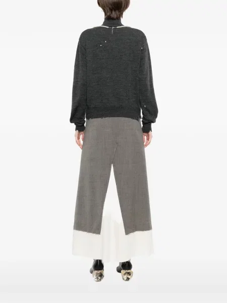 Pulover Maison Mihara Yasuhiro cu perle gri