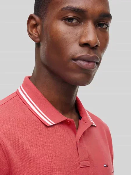Koszulka polo z czystej bawełny o kroju regular fit Tommy Jeans czerwona