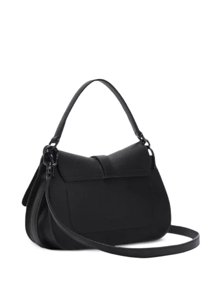Geantă Furla din piele cu autograf negru