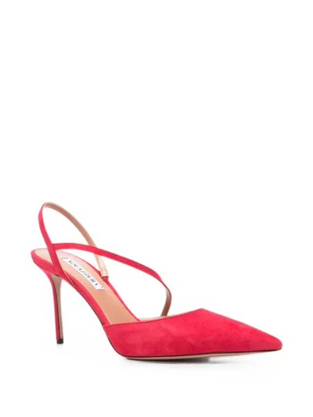 Pantofi cu toc Aquazzura slingback roșu
