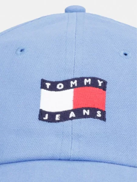 Tommy Jeans kapa s šiltom modra