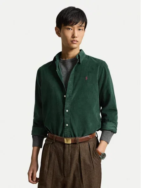 Polo Ralph Lauren Cămașă închis Custom Fit verde