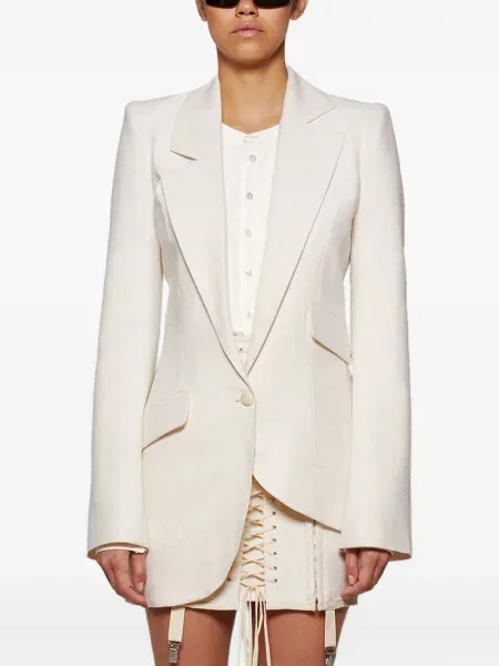 Marynarka Angelica Montini Studios asymetryczna biała