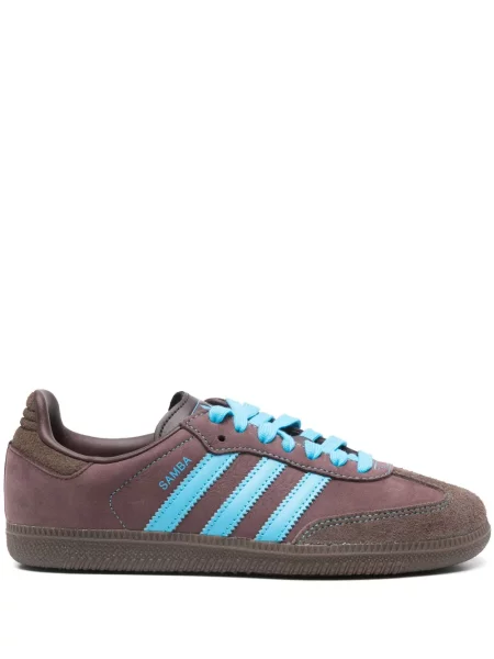 Sneakerși Adidas Samba din piele maro