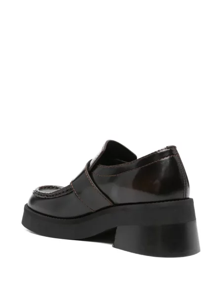 Pantofi loafer Miista din piele cu platformă maro
