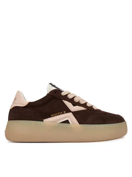Sneakersy Alexander Smith brązowe