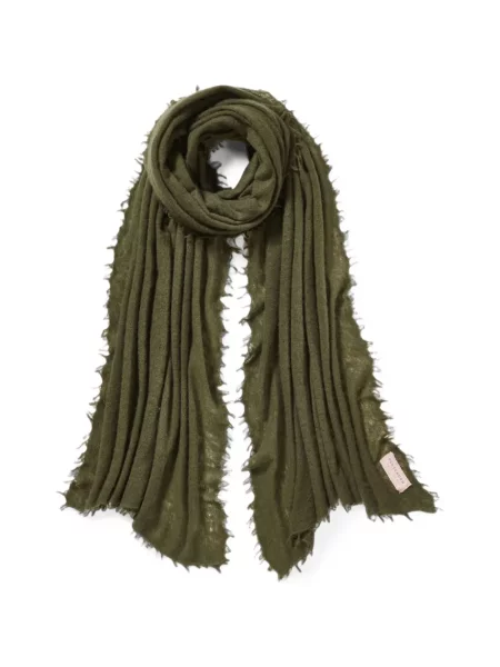 Fular Himalaya Clothing cu franjuri verde