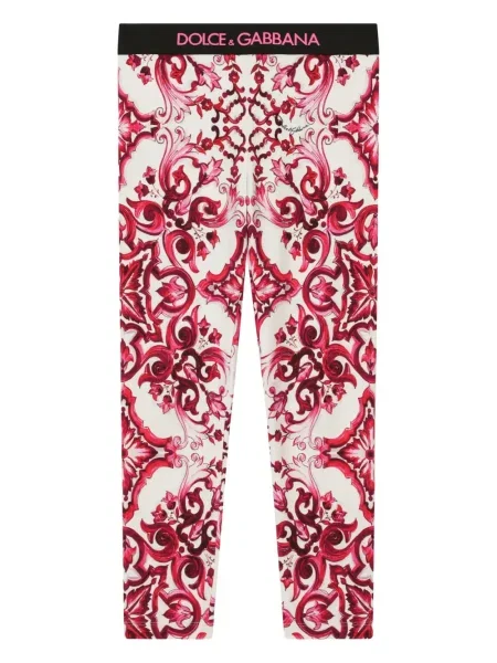 Legginsy dziecięce Dolce And Gabbana czerwone