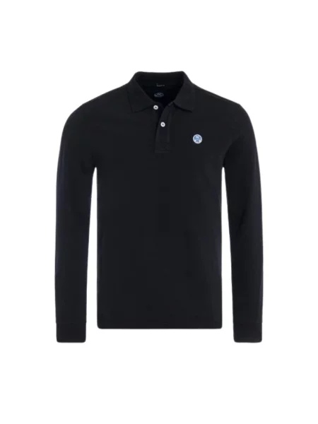 Koszulka polo North Sails z długim rękawem z logo czarna
