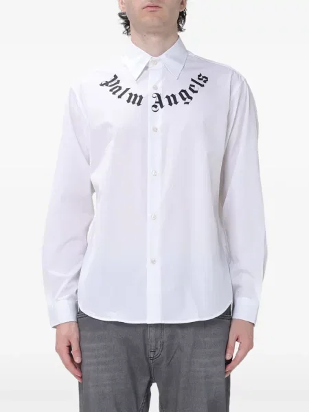 Cămașă Palm Angels cu imagine alb