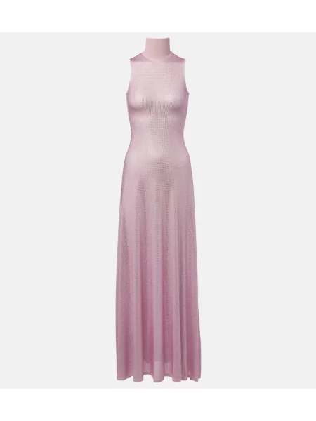 Maksi sukienka maxi David Koma garniturowa różowa