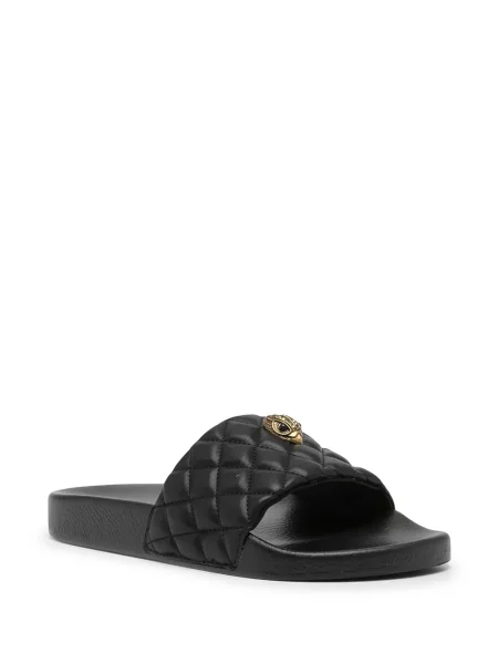 Šlepetės Kurt Geiger London dygsniuotas juoda